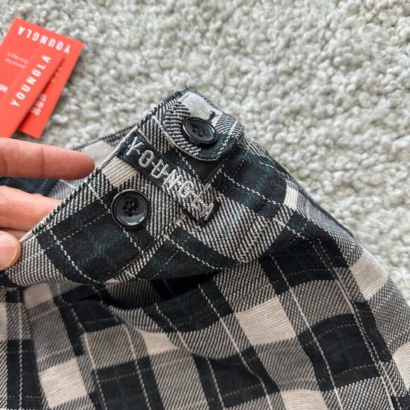 Men's YoungLA Dapper Dress Pants 34x32 BlackPlaid, NWT - Picture 4 of 12